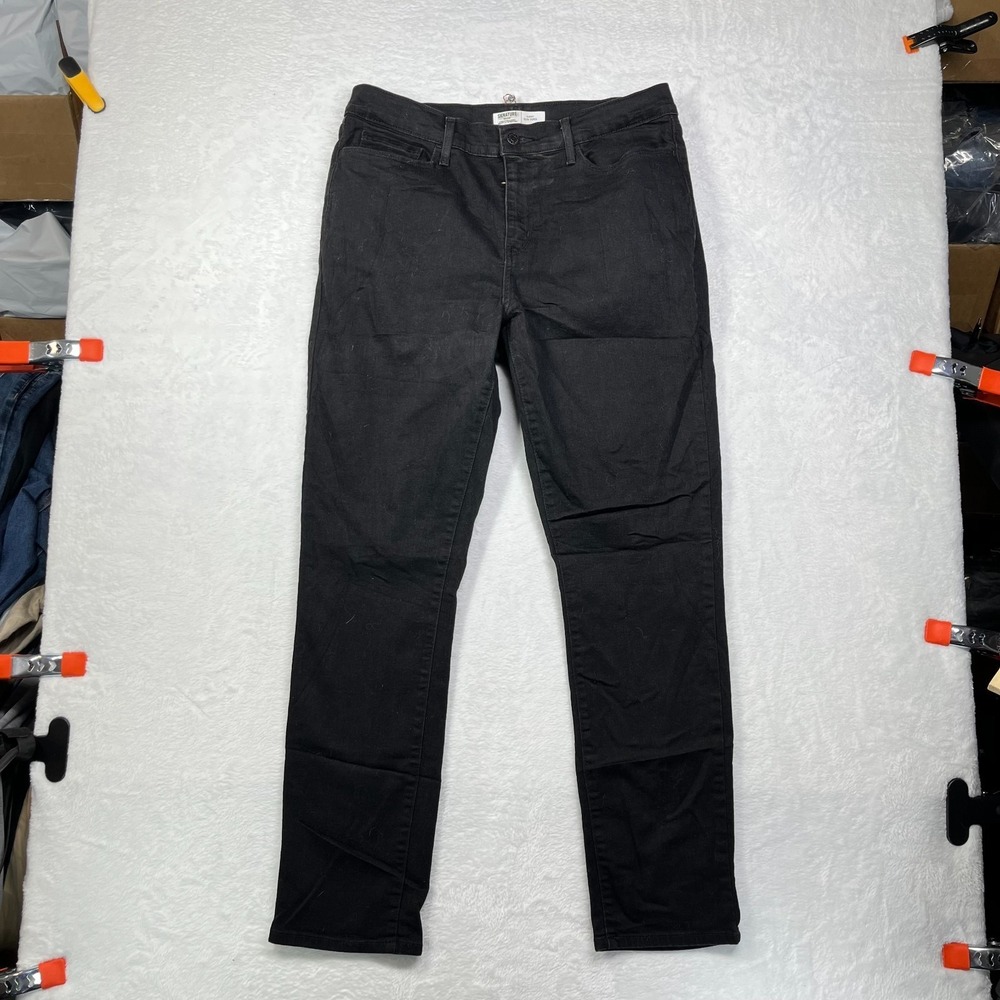 Signature Gold By Levi's Classic Slim Tapered Jeans Womens 32x29 Black Cotton